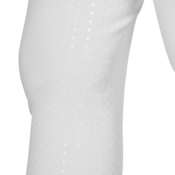 Pantalon Equestro femme full grip taille haute logo en strass Blanc