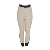 Pantalon Equestro taille haute monogramme femme Oxford tan Rose