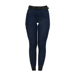Damesbroek in denimstof Blauw denim