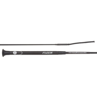 Cravache de dressage Fleck Carbon Noir / or rose Cravache de dressage Fleck Carbon Noir / or rose