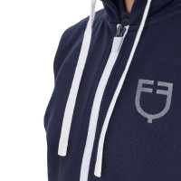 Sweat à capuche Equestro zippé unisexe pour enfants Marine blazer Bleu marine