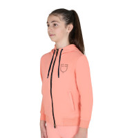 Sweat à capuche Equestro zippé unisexe pour enfants Fleur du désert Rose Sweat à capuche Equestro zippé unisexe pour enfants Fleur du désert Rose