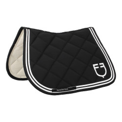Tapis de saut Equestro Double Stripes en tissu technique