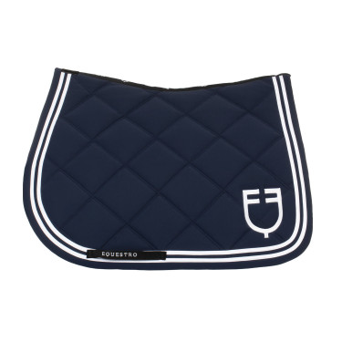 Tapis de saut Equestro Double Stripes en tissu technique Marine blazer / blanc Bleu marine Tapis de saut Equestro Double Stripes en tissu technique Marine blazer / blanc Bleu marine