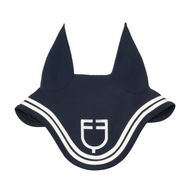 Bonnet Equestro Double Stripes en tissu technique Marine blazer / blanc Bleu marine