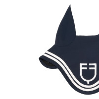 Bonnet Equestro Double Stripes en tissu technique Marine blazer / blanc Bleu marine