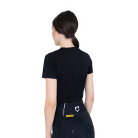 T-shirt Equestro femme Horse Love en coton Noir