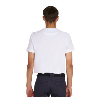 Heren basic T-shirt met opdruk op de borst Wit