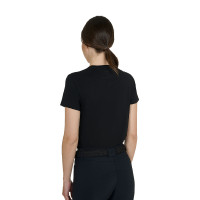 Dames T-shirt met strass van katoen Zwart
