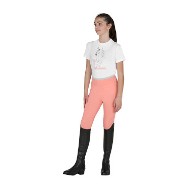 T-shirt Equestro fille Time to Blossom en coton Blanc
