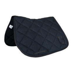 Springzadelpad in technische stof met denimlook Blauw denim