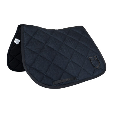Springzadelpad in technische stof met denimlook Blauw denim