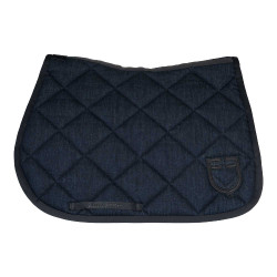 Springzadelpad in technische stof met denimlook Blauw denim