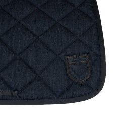 Springzadelpad in technische stof met denimlook Blauw denim