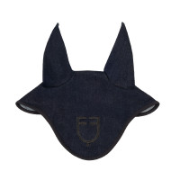 Bonnet en tissu Equestro technique effet denim avec logo Blue denim