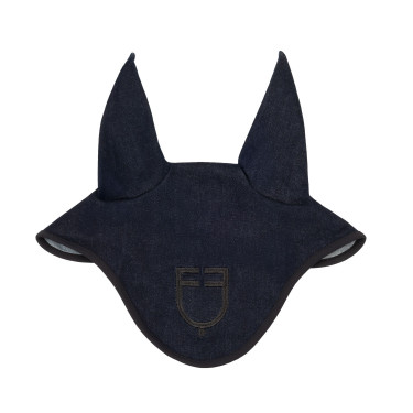 Bonnet en tissu Equestro technique effet denim avec logo Blue denim Bonnet en tissu Equestro technique effet denim avec logo Blue denim