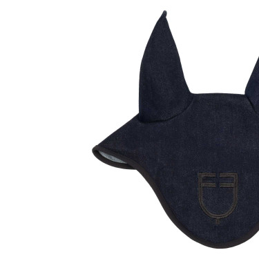 Bonnet en tissu Equestro technique effet denim avec logo Blue denim Bonnet en tissu Equestro technique effet denim avec logo Blue denim