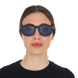 Lunettes de soleil de sport Equestro polarisées modèle Solana Noir mat / bleu