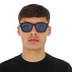 Lunettes de soleil de sport Equestro polarisées modèle Solana Noir mat / bleu