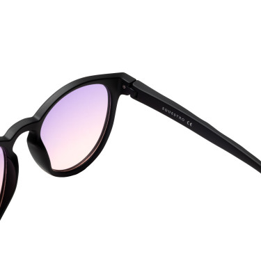 Lunettes de soleil sport Equestro polarisées modèle Heulwen Noir mat / dégradé violet rose Lunettes de soleil sport Equestro polarisées modèle Heulwen Noir mat / dégradé violet rose