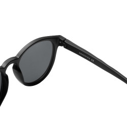 Lunettes de soleil sport Equestro polarisées modèle Heulwen Noir mat / silver revo Argent
