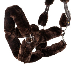 Halster van polypropyleen bekleed met synthetische schapenvacht Chocolade / bruin