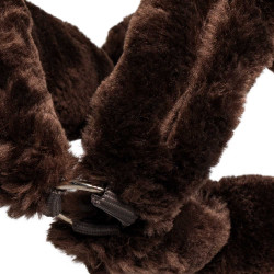 Licol en polypropylène Equestro doublé en mouton synthétique Chocolat / marron