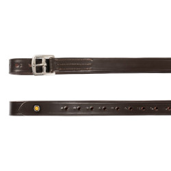 Étrivières Equestro en cuir Marron foncé