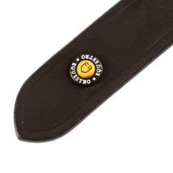 Étrivières Equestro en cuir Marron foncé