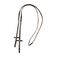 Leren teugels met riem Donkerbruin