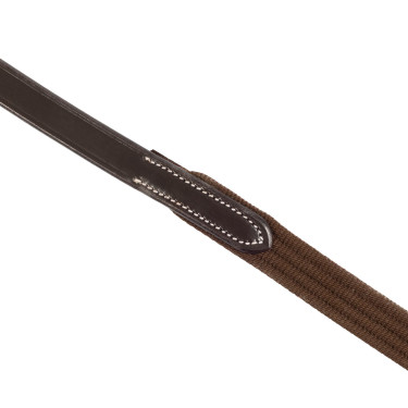 Rênes en cuir Equestro avec sangle