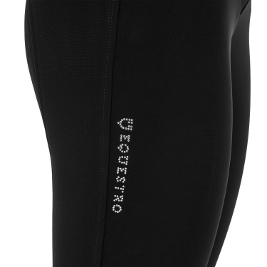 Pantalon Equestro femme taille haute logo en strass Noir