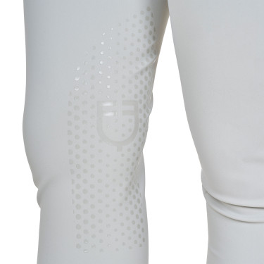 Pantalon Equestro femme taille haute logo en strass Brume du port Gris