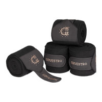 Bandes en polaire Equestro avec logo en strass Noir