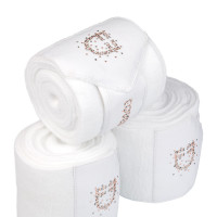 Fleece bandages met strasslogo Zwart