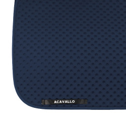 Tapis de dressage Acavallo en tissu technique à pois Sublime Marine Bleu marine