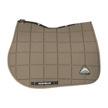 Tapis de selle de saut Acavallo en tissu technique à carreaux Sublime Earth Gris