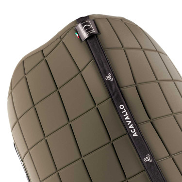 Tapis de selle de saut Acavallo en tissu technique à carreaux Sublime Earth Gris