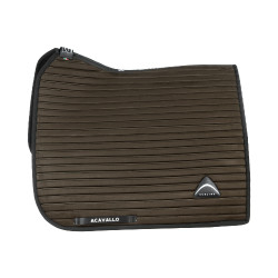 Tapis de dressage Acavallo Sublime en daim à rayures Marron