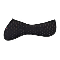 Memory foam schaftbeschermer met glinsterende grip en siliconen logo Zwart / zilver