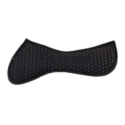 Memory foam schaftbeschermer met glinsterende grip en siliconen logo Zwart / zilver