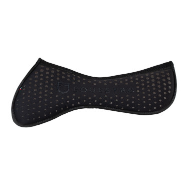 Memory foam schaftbeschermer met glinsterende grip en siliconen logo Zwart / zilver