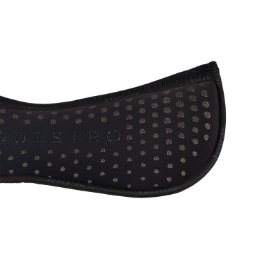Amortisseur en mousse à mémoire Equestro de forme avec grip pailleté et logo en silicone Noir / argent