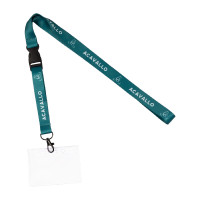 Porte-badge avec cordon logo Acavallo Vert