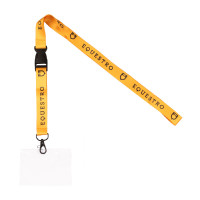 Porte-badge avec cordon logo Equestro Jaune