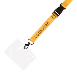 Badgehouder met koord Equestro-logo Geel