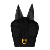 Masque anti-mouches Equestro en élasthanne sans maille aux yeux Noir