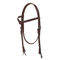 Bridon western Pool's avec finition serpent Marron