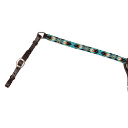 Collier de chasse western Pool's huilé avec perles Navajo SKY Marron foncé