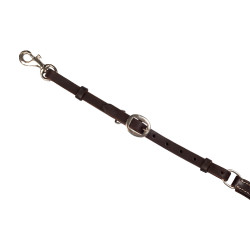 Collier de chasse en cuir Western Pool's avec perles en strass Marron foncé